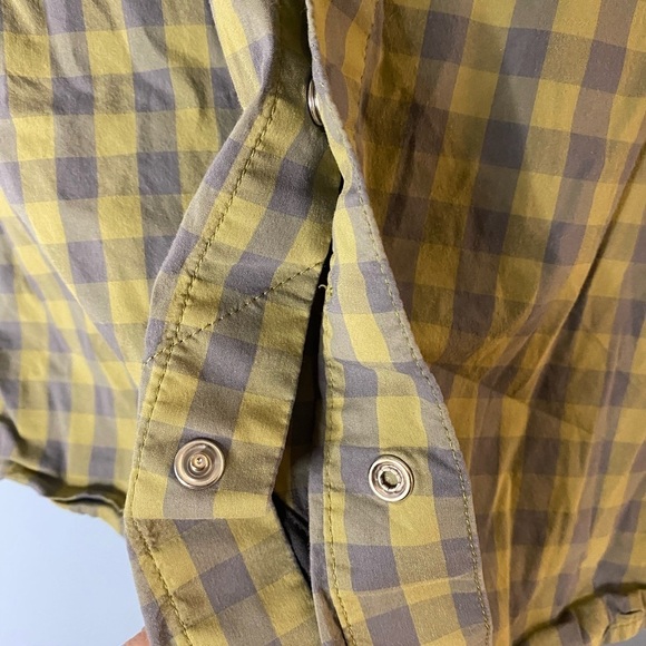 Duluth Alaskan Hardgear Button Shirt Mens Slim Fit Size Large Blue Green Checks - Picture 5 of 7